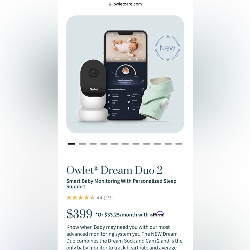 Owlet Dream Duo 2 with Cam in Mint